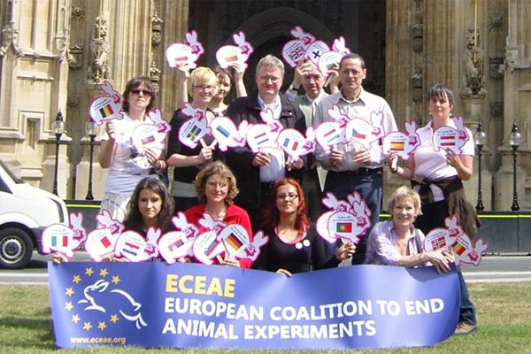 Demo against animal testing for cosmetics 